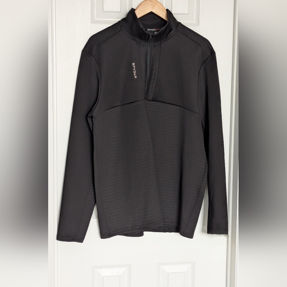 Spyder Men(Large) 1/4 Zip Quick Dry High Neck Stretch Pullover Sweatshirt Jacket